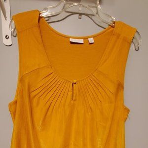 New York and Company mustard colored sleeveless tunic. Size is XL